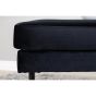 Rio hocker - velvet - zwart