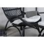 Yaral loungestoel met voetenbank - zwart - rattan