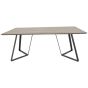 Mako rechthoekige eettafel - 180 x 90 cm - donkerbruin/zwart
