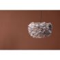 Rumi ronde hanglamp - ø 30 cm - grijze veren