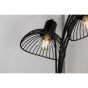 Malta vloerlamp - 5-lamps - zwart