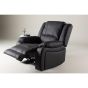 Zira verstelbare fauteuil - lederlook - zwart