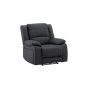 Zira verstelbare fauteuil - lederlook - zwart