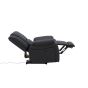 Zira verstelbare fauteuil - lederlook - zwart