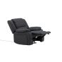Zira verstelbare fauteuil - lederlook - zwart