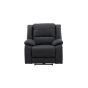 Zira verstelbare fauteuil - lederlook - zwart