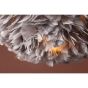 Rumi ronde hanglamp - ø 45 cm - grijze veren