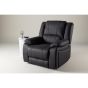 Zira verstelbare fauteuil - lederlook - zwart