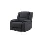 Zira verstelbare fauteuil - lederlook - zwart