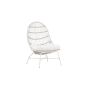 Ines outdoor loungestoel - wicker - wit