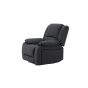 Zira verstelbare fauteuil - lederlook - zwart