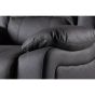 Zira verstelbare fauteuil - lederlook - zwart