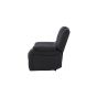 Zira verstelbare fauteuil - lederlook - zwart