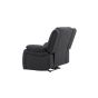 Zira verstelbare fauteuil - lederlook - zwart