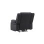 Zira verstelbare fauteuil - lederlook - zwart