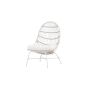 Ines outdoor loungestoel - wicker - wit
