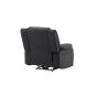 Zira verstelbare fauteuil - lederlook - zwart