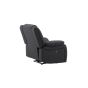 Zira verstelbare fauteuil - lederlook - zwart