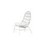 Ines outdoor loungestoel - wicker - wit