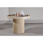Bjørn ronde bijzettafel - ø60 cm - travertinlook