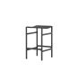 Polsty barkruk 63 cm - rattan - zwart