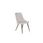 Zelano eetkamerstoel - gouden poot - velvet - beige