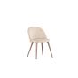 Zako eetkamerstoel - met naturel poot - velvet - beige