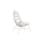 Ines outdoor loungestoel - wicker - wit