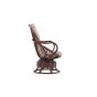 Chloe loungestoel  - walnoot - rattan