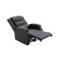 Pino verstelbare fauteuil - lederlook - zwart