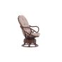 Chloe loungestoel  - walnoot - rattan