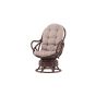 Chloe loungestoel  - walnoot - rattan