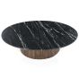 Salontafel Maxim ovaal - 120x70 cm - mango hout/marmer