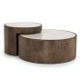 Salontafels Hazel - mangohout & marmer - set van 2