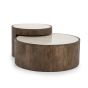Salontafels Hazel - mangohout & marmer - set van 2