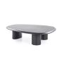 Organische salontafel Walter - eiken - 106x88 cm - zwart