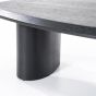Organische salontafel Walter - eiken - 106x88 cm - zwart