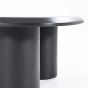Organische salontafel Walter - eiken - 106x88 cm - zwart