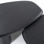 Organische salontafel Walter - eiken - 106x88 cm - zwart