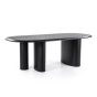 Organische eettafel Walter - eiken - 220x100 cm - zwart