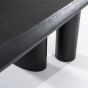 Organische eettafel Walter - eiken - 220x100 cm - zwart