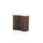 Organische bijzettafel Mari - 50x33x44 cm - Mango hout & travertin