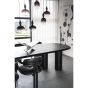 Organische eettafel Walter - eiken - 220x100 cm - zwart