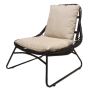 Fauteuil Bowi Zwart Rotan van het woonmerk Livingfurn