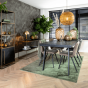 Eetkamerstoel Olive stof donkergrijs/zwart van het woonmerk Light & Living