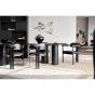 Organische eettafel Walter - eiken - 220x100 cm - zwart