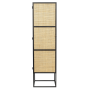 Guuji kast hoog 1-deurs MDF/rattan van het woonmerk Puur