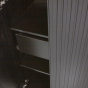 New Gravure hoge kast met lade grenen zwart van het woonmerk WOOOD