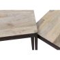 Stijn bijzettafel set van 2 - hout bruin