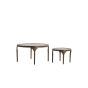 Lapaz bijzettafel set van 2 Ø49,5x36+Ø85x45 cm - antiek brons/taupe